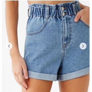 Forever 21 elastic mom Jean shorts